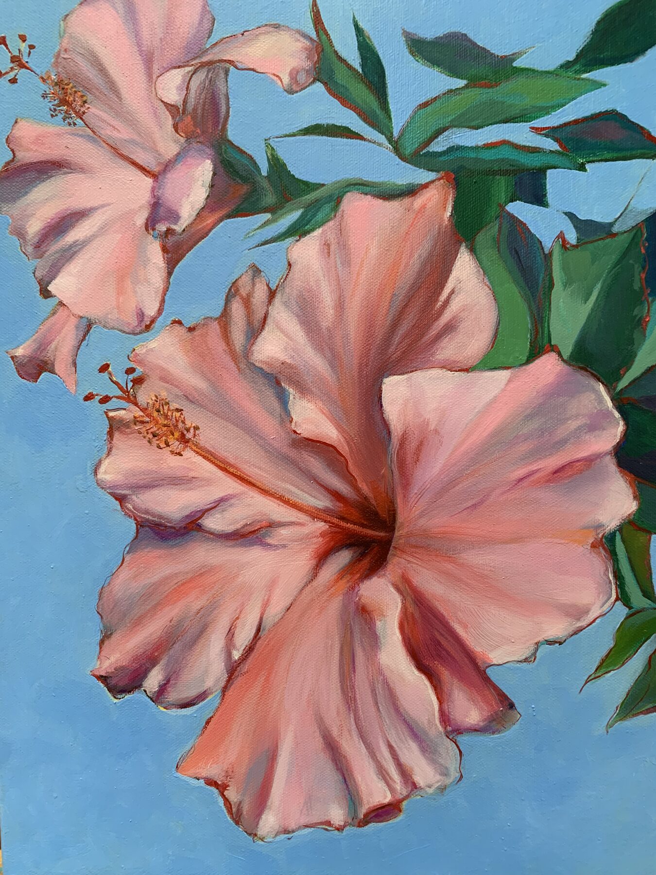 Mandevilla, oil painting by Gayle Merrill