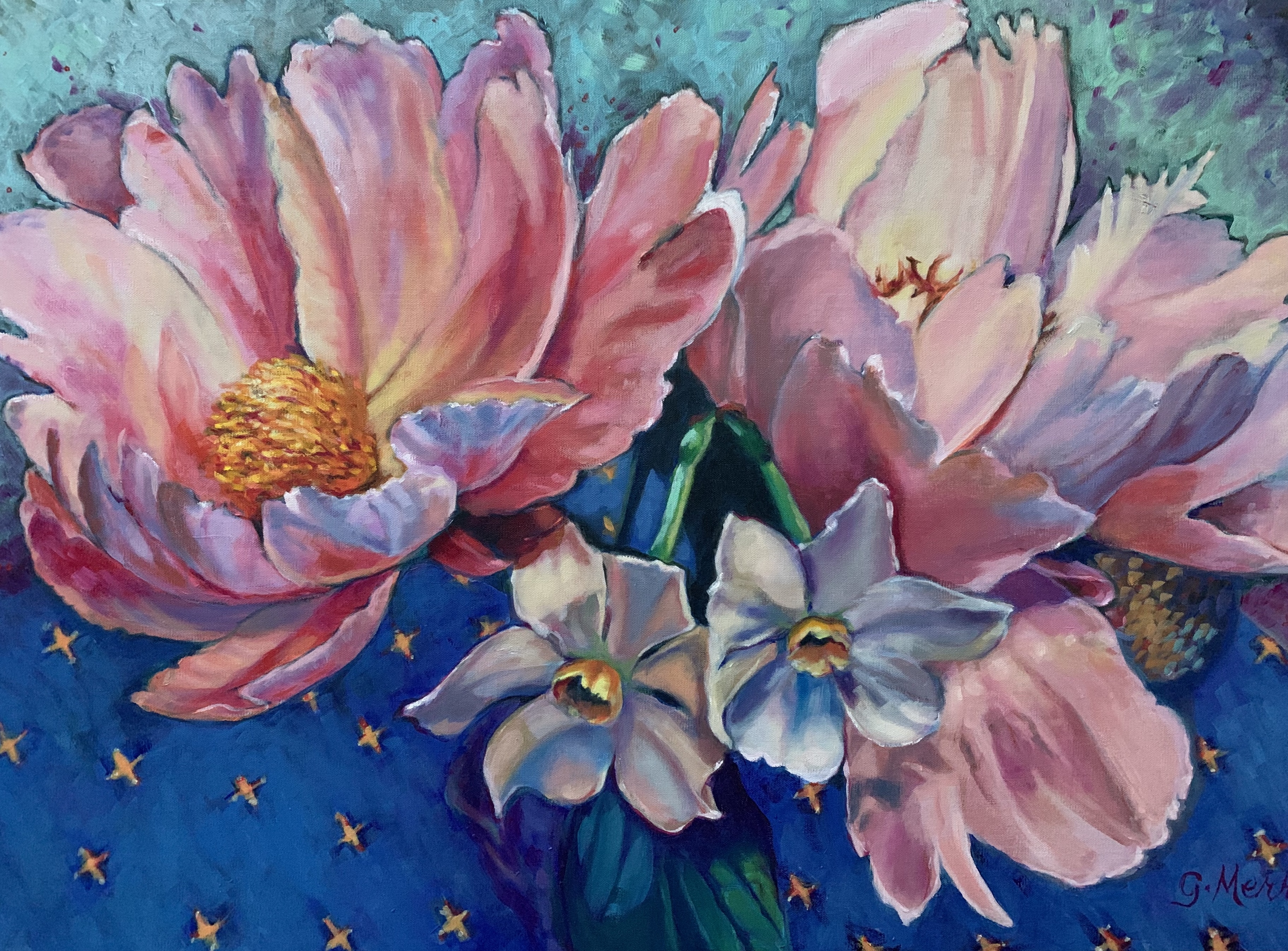 Peonies and Daffodils