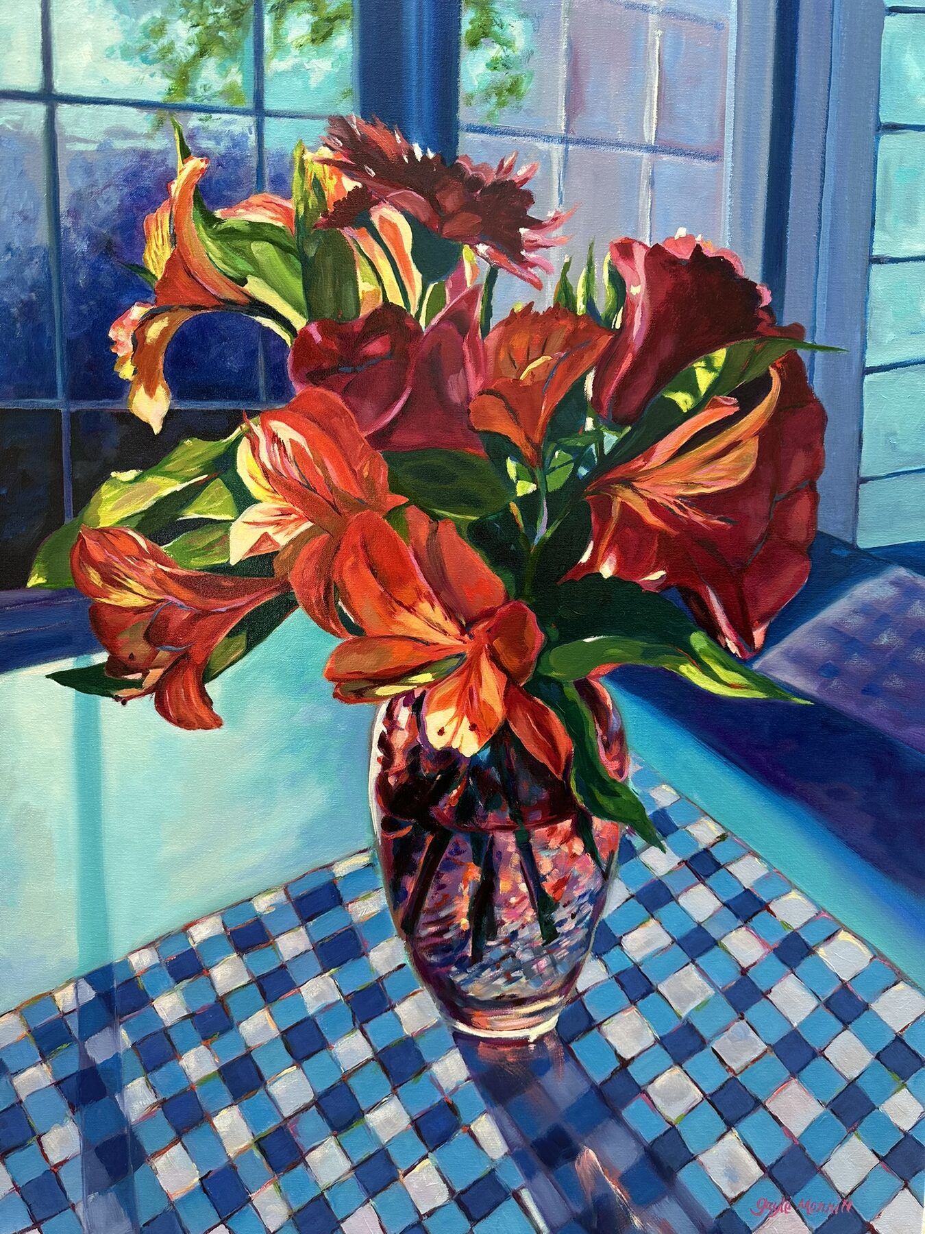 Afternoon Table, oil painting by Gayle Merrill