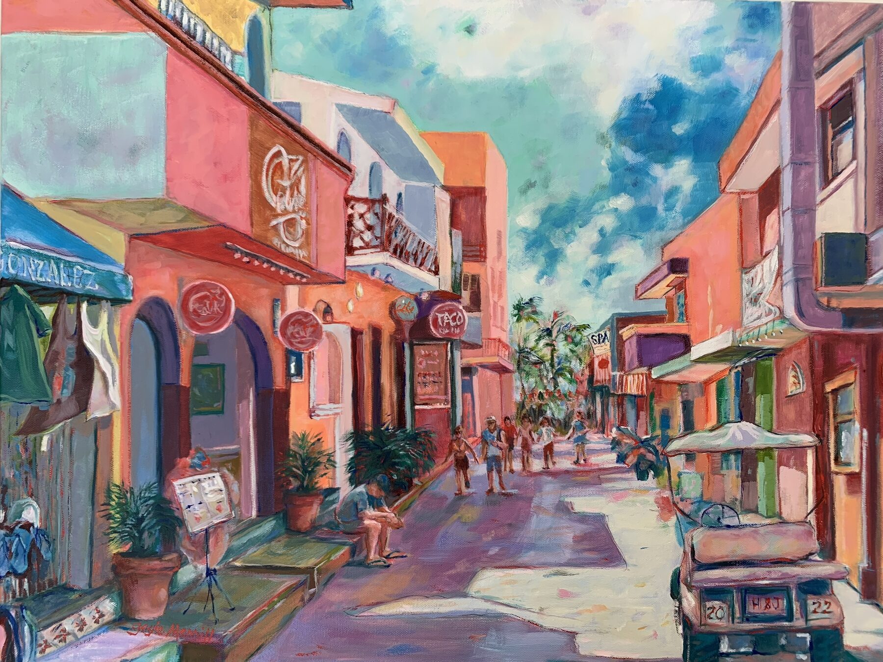 Isla Mujeres, oil painting by Gayle Merrill