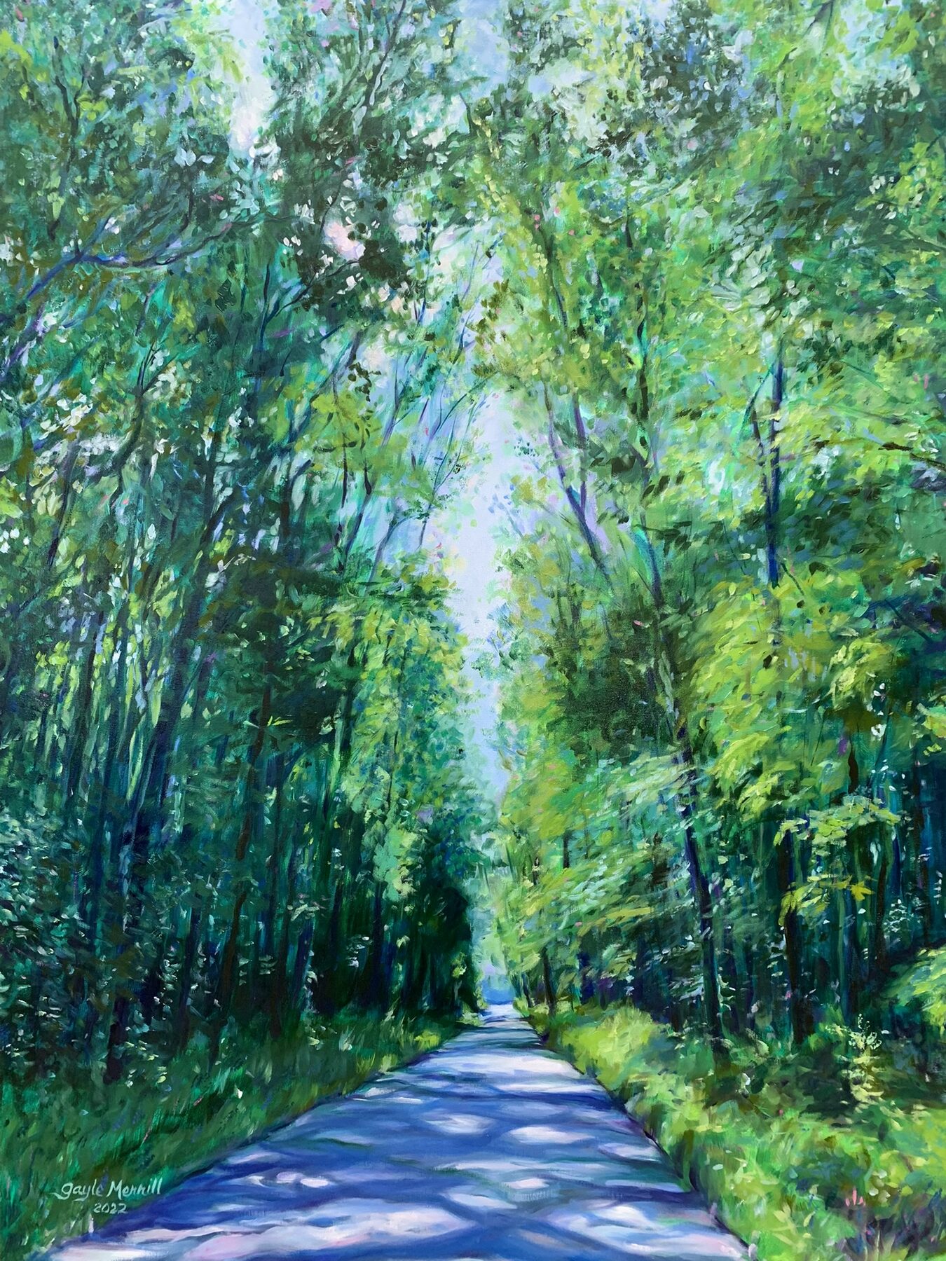 Exchange Lane, oil painting by Gayle Merrill