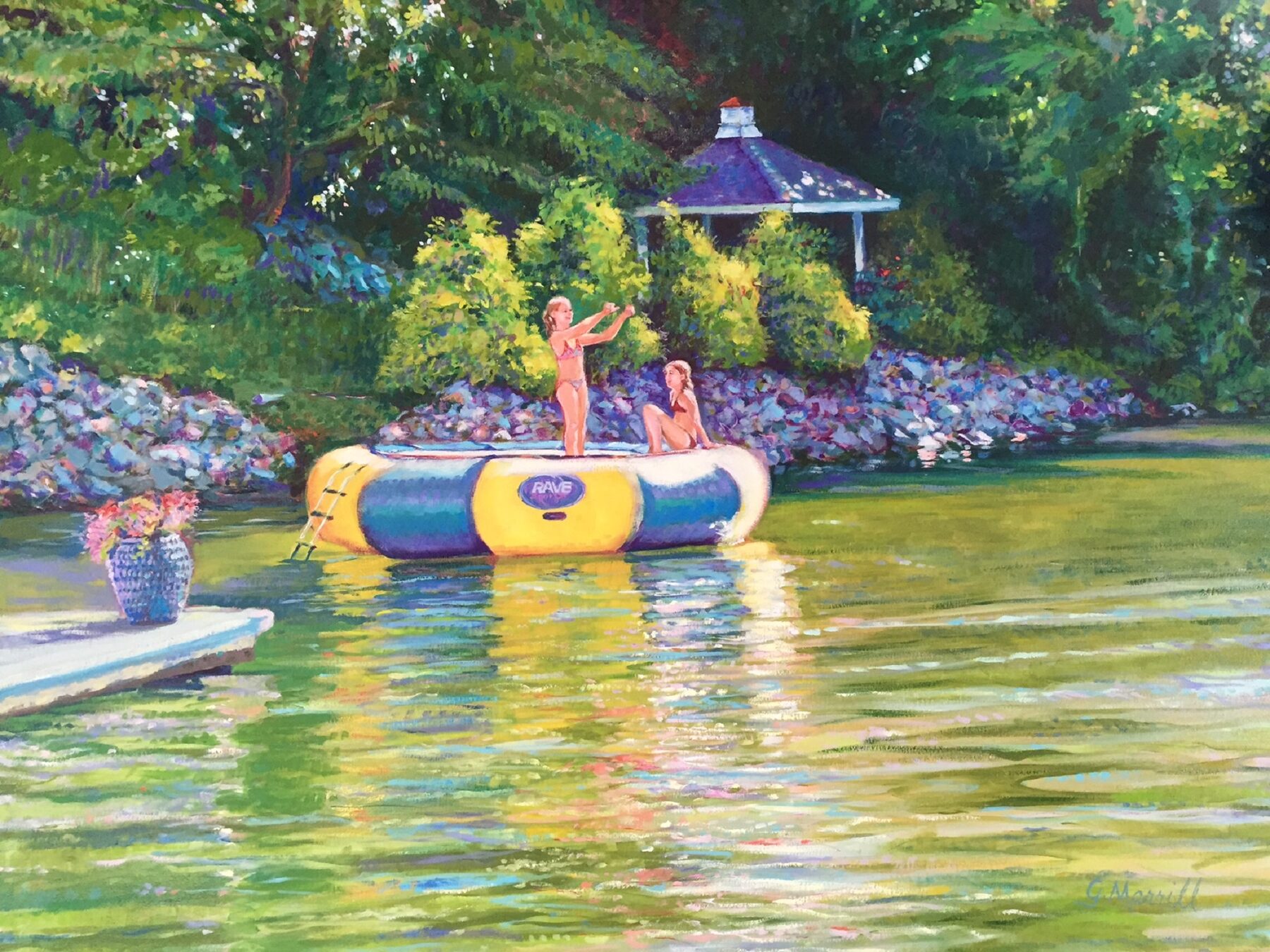 Fun on SML, oil painting by Gayle Merrill