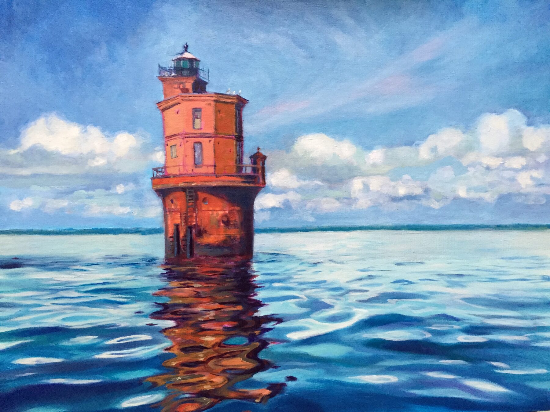 Wolftrap, oil painting by Gayle Merrill