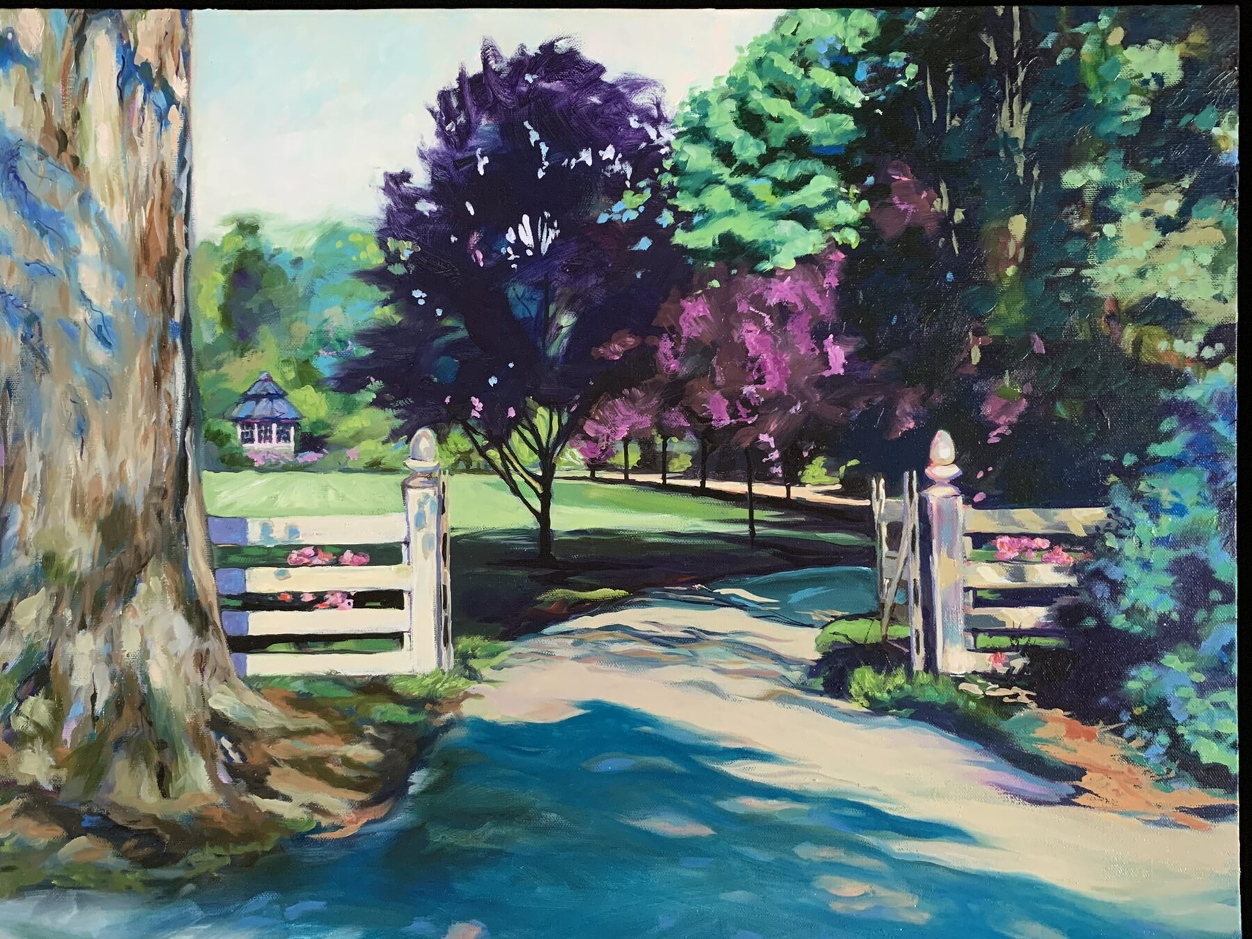 Northview Garden Gate, oil painting by Gayle Merrill