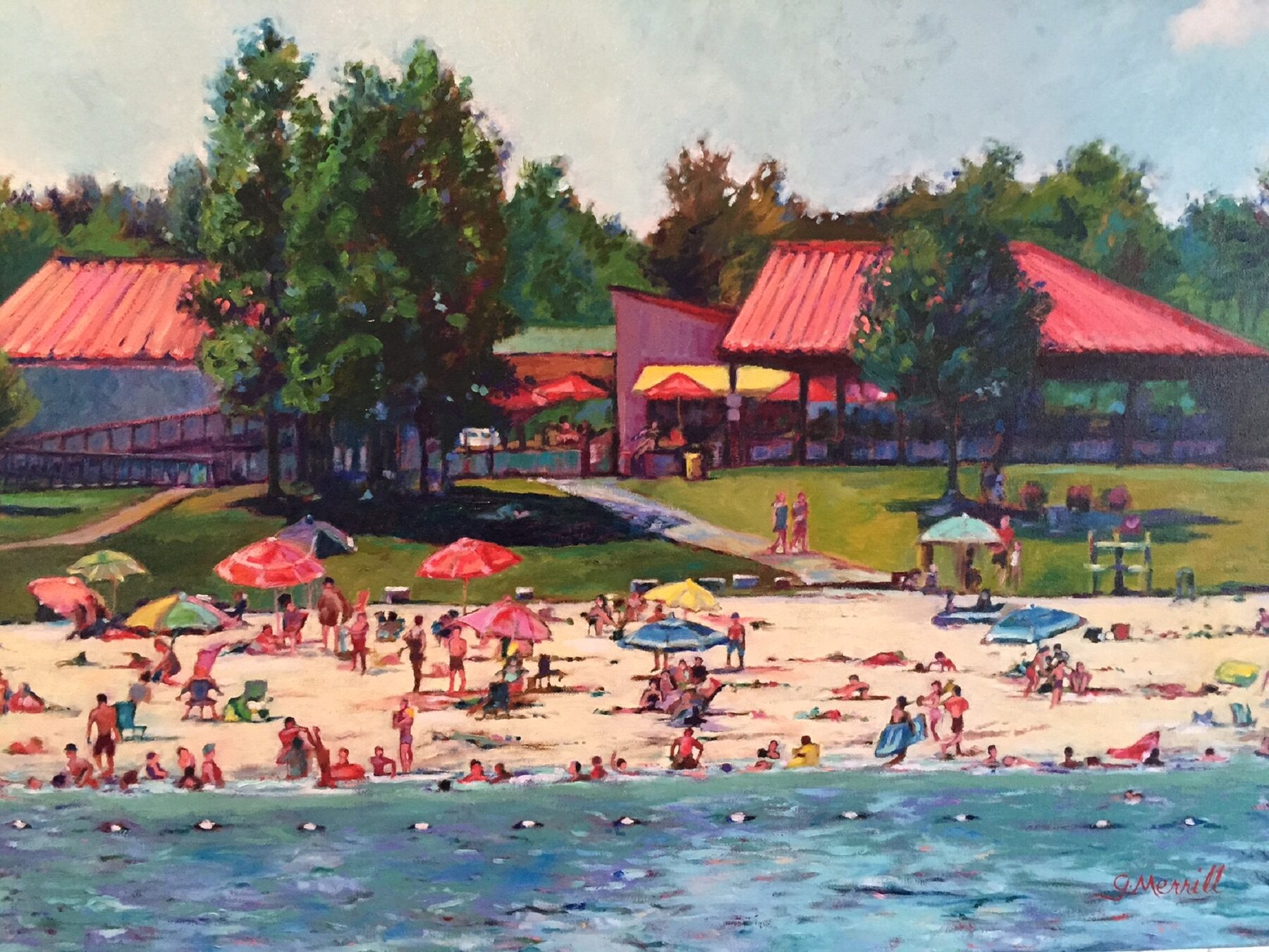 State Park Beach, oil painting by Gayle Merrill