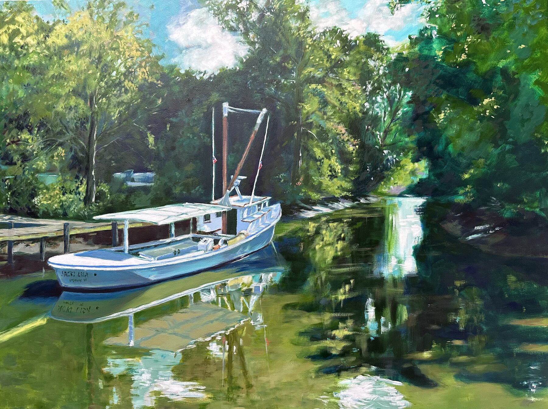 The Jacki Lisa at Home, oil painting by Gayle Merrill