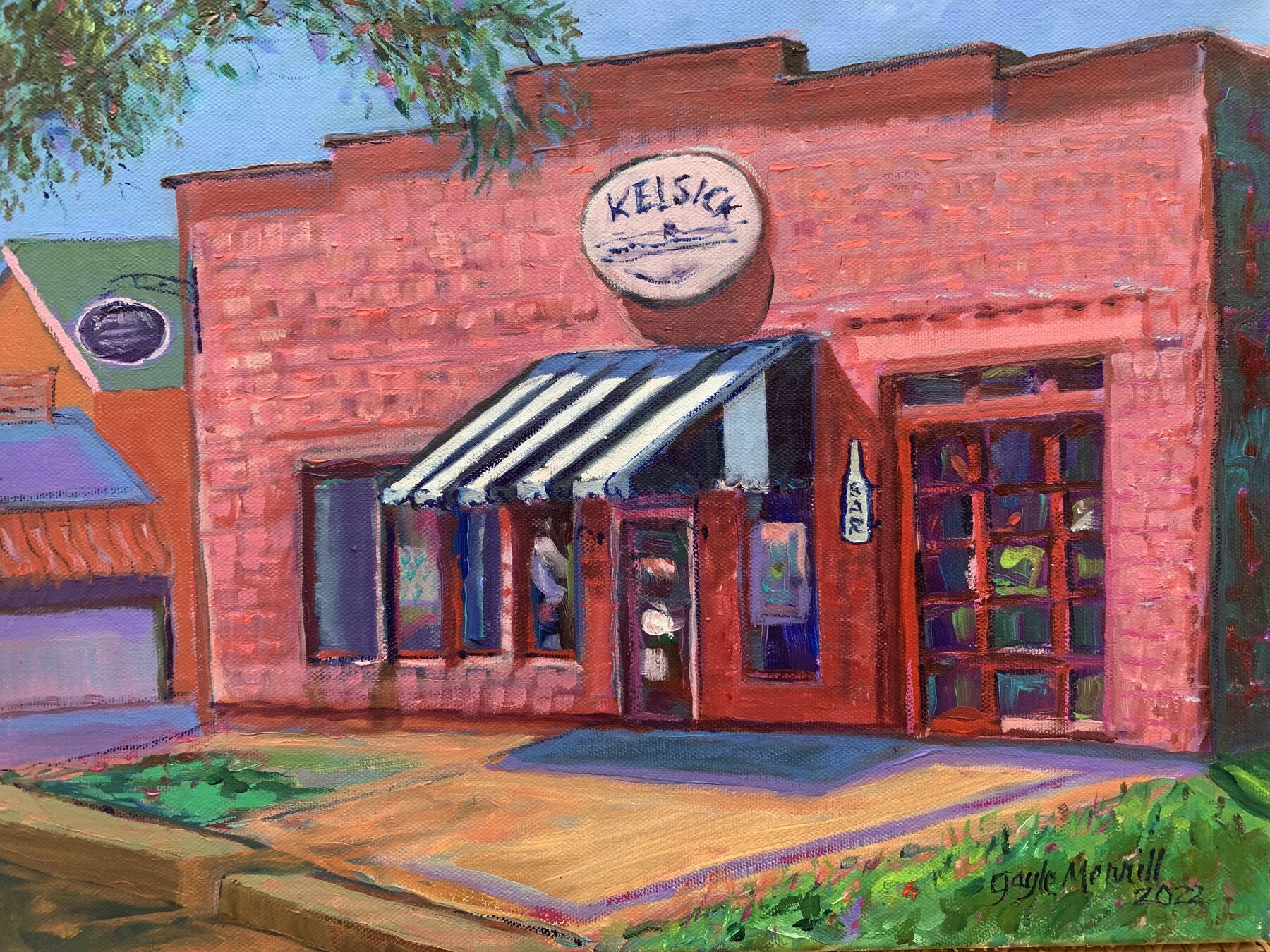 Kelsic Market, oil painting by Gayle Merrill